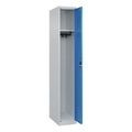 C+P Spind Classic PLUS, 1 Abteil, HxBxT 1.850 x 300 x 500 mm, lichtgrau, lichtblau, Zylinderschloss, ohne Mitteltrennwand