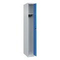 C+P Spind Classic PLUS, 1 Abteil, HxBxT 1.850 x 250 x 500 mm, lichtgrau, lichtblau, Zylinderschloss, ohne Mitteltrennwand