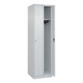 C+P Spind Classic PLUS, 2 Abteile, HxBxT 1.850 x 500 x 500 mm, lichtgrau, lichtgrau, Zylinderschloss, ohne Mitteltrennwand