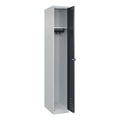 C+P Spind Classic PLUS, 1 Abteil, HxBxT 1.850 x 300 x 500 mm, lichtgrau, anthrazitgrau, für Vorhängeschloss, ohne Mitteltrennwand