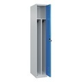 C+P Spind Classic PLUS, 1 Abteil, HxBxT 1.850 x 300 x 500 mm, lichtgrau, lichtblau, für Vorhängeschloss, mit Mitteltrennwand