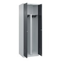C+P PSA Doppel-Spind Classic PLUS, 2 Abteile, HxBxT 1.850 x 600 x 500 mm, lichtgrau, anthrazitgrau, Zylinderschloss