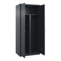 C+P PSA Doppel-Spind Classic PLUS, 2 Abteile, HxBxT 1.850 x 800 x 500 mm, anthrazitgrau, anthrazitgrau, für Vorhängeschloss
