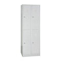 BASIC Garderobenschrank mit 2-stöckigen Abteilen, 4 Fächer, HxBxT 1.940 x 600 x 500 mm