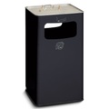 VAR® Ascher-Abfall-Kombination, Standmodell, 96,1 Liter, schwarzgrau