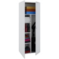 MID.YOU Mehrzweckschrank in weiss in weiss , ca. 70x178x40 cm 'Vandol' _ Holzwerkstoff , 4 Fächer , 70x178x40 cm , Dekorfolie,Nachbildung , 000657007005