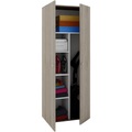 MID.YOU Mehrzweckschrank eichefarben in eichefarben , ca. 70x178x40 cm 'Vandol' _ Holzwerkstoff , 4 Fächer , 70x178x40 cm , Dekorfolie,Nachbildung , stehend , 000657007006