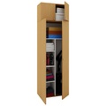 MID.YOU Mehrzweckschrank in buchefarben , Vandol Ii , Kunststoff , Holzoptik , 4 Fächer , 70x218x39 cm , melaminharzbeschichtet,melaminharzbeschichtet,Nachbildung,Nachbildung , erweiterbar, stehend, stabil , 000657024003