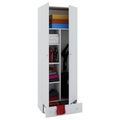 MID.YOU Mehrzweckschrank in weiss , Vandol Ii , Holzwerkstoff , 4 Fächer , 1 Schubladen , 70x198x39 cm , melaminharzbeschichtet,melaminharzbeschichtet,melaminharzbeschichtet,Nachbildung,Nachbildung,Nachbildung , erweiterbar, stehend, stabil , 000657