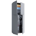 MID.YOU Mehrzweckschrank in grau in grau , 'Lona' _ Holzwerkstoff , 3 Fächer , 70x182x37 cm , melaminharzbeschichtet,melaminharzbeschichtet,Nachbildung,Nachbildung , 000657007615
