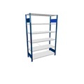 SCHULTE Fachbodenregal, GF, FL 150 kg, enzianblau/lichtgrau, HxBxT 2.000 x 1.300 x 500 mm