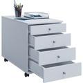 MID.YOU Rollcontainer in weiß 42/57/75 cm , 'Lona Maxi' _ Kunststoff , 42x57x75 cm , melaminharzbeschichtet,Nachbildung , 000657014056