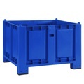 Grossbehälter aus Polypropylen, 550 Liter, mit Füssen, blau