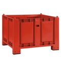 Grossbehälter aus Polypropylen, 550 Liter, mit Füssen, rot