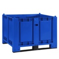 Grossbehälter aus Polypropylen, 550 Liter, mit Kufen, blau