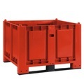 Grossbehälter aus Polypropylen, 550 Liter, mit Kufen, rot