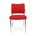 Topstar® Besucherstuhl Classic mit Polster-Rückenlehne + 4 Fuss Gestell, rot