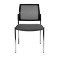 Topstar® Besucherstuhl BtoB 10 mit Netz-Rückenlehne + 4 Fuss Gestell, anthrazit