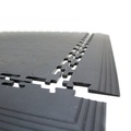 PVC-Bodenplatte mit genoppter Oberfläche, VE 8 Stk schwarz