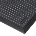 Arbeitsplatzmatte, Naturgummi, genoppt schwarz LxBxH 900 x 600 x 13 mm