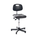 Arbeitsdrehstuhl Classic, PU-Formsitz, Sitzhöhe 460-590 mm, Bodengleiter, Stahlbasis