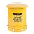 Justrite® Werkbank-Sammelbehälter, Fusspedal, gelb, 80 Liter