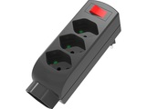 SCHOENENBERGER 4x T13 - Abzweigstecker mit Schalter (Schwarz)