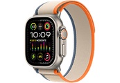 APPLE Ultra 2 (GPS + Cellular, Titan) 49 mm - Smartwatch (S/M 130-180 mm, Nylongewebe (Carbon Neutral), Titan Natur/Orange/Beige)