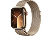 APPLE Watch Series 9 (GPS + Cellular, Edelstahl) 41 mm - Smartwatch (Stufenlos verstellbar, Edelstahl, Gold/Gold)