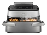 Philips, Philips NA565/92 Steam Airfryer Megabasket 9.5 L Schwarz / Silber