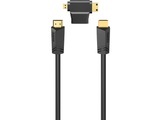 HAMA 205162 HS HDMI M/M 1.5M & HDMI ADP - HDMI-Kabel (Schwarz)