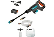 Gardena, GARDENA AquaClean 24/18V P4A Premium Set - Akku-Mitteldruckreiniger (Mehrfarbig, 24 bar)