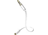 inakustik, Inakustik Klinke Audio Verlängerungskabel [1x Klinkenstecker 3.5 mm - 1x Klinkenbuchse 3.5 mm] 1.50 m Weiß vergoldete