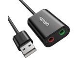 Ugreen USB 2.0 externer Soundadapter - Schwarz