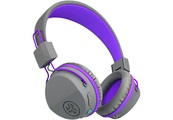 Jlab JBuddies Studio Kids On-Ear, Wireless, Grey/Purple, IEUHBSTUDIORGRYPRPL4
