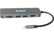 D-Link DUB-2327 6 Port USB-C® (USB 3.2 Gen 2) Multiport Hub Anthrazit