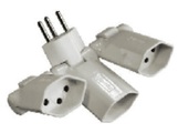 Schoenenberger 04.2301W Abzweigstecker 3Xt13 Weiss Vert. - (Weiss)