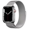 Apple Watch Series 7 GPS + Cellular 45mm Silver Milanese Smartwatch