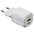 Xtorm GAN Charger XE035 2-port Weiss
