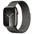 APPLE Watch Series 9 (GPS + Cellular, Edelstahl) 45 mm - Smartwatch (Stufenlos verstellbar, Edelstahl, Graphit/Graphit)