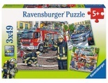 RAVENSBURGER Puzzle 3x49 Teile Helfer in der Not
