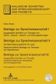 Beiträge zur Sprechwissenschaft I-III, m. Buch, m. Buch, m. Buch