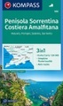 Kompass Karte Penisola Sorrentina, Costiera Amalfitana, Vesuvio, Pompei, Salerno, Sorrento