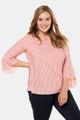 Große Größen Streifentunika Damen (Größe 46 48, knallorange) | Ulla Popken Langarmtuniken | Viskose/Polyester