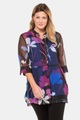 Große Größen Chiffon-Bluse Damen (Größe 58 60, multicolor) | Ulla Popken Langarmblusen | Polyester