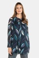 Große Größen Chiffon-Longbluse Damen (Größe 46 48, dunkelpetrol) | Ulla Popken Langarmblusen | Viskose