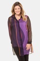 Große Größen Chiffon-Bluse Damen (Größe 54 56, lila) | Ulla Popken Longblusen | Polyester