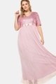 Grosse Grössen Abendkleid, Damen, rosa, Größe: 44, Polyester/Polyester, Ulla Popken