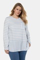 Grosse Grössen Blusenshirt, Damen, grau, Größe: 42/44, Viskose/Metallische Fasern, Ulla Popken