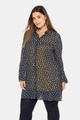 Grosse Grössen Longbluse, Damen, blau, Größe: 54/56, Viskose, Ulla Popken